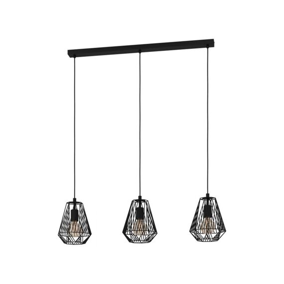 Hanglamp 3 E27 Zwart 'Stype'