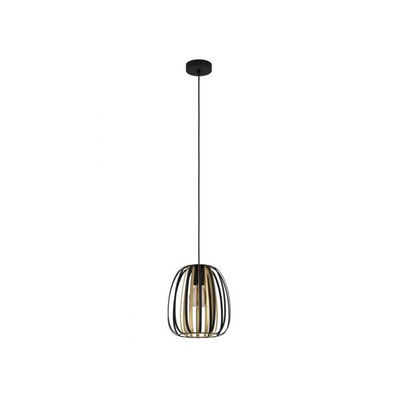 Hanglamp 1 E27 Ø255 Zwart/Gold 'Encinitos'