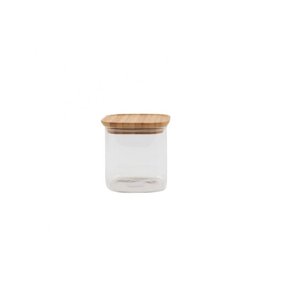 Point-Virgule Glazen Voorraadpot Met Bamboe Deksel 600Ml