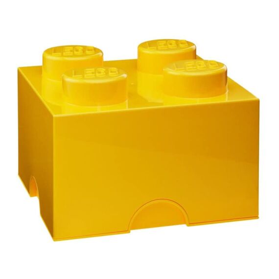 LEGO Opbergbox Brick 4 Geel