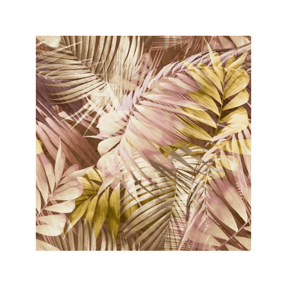 Vliesbehang Nomad Antigua Palm Roze/Groen/Bruin