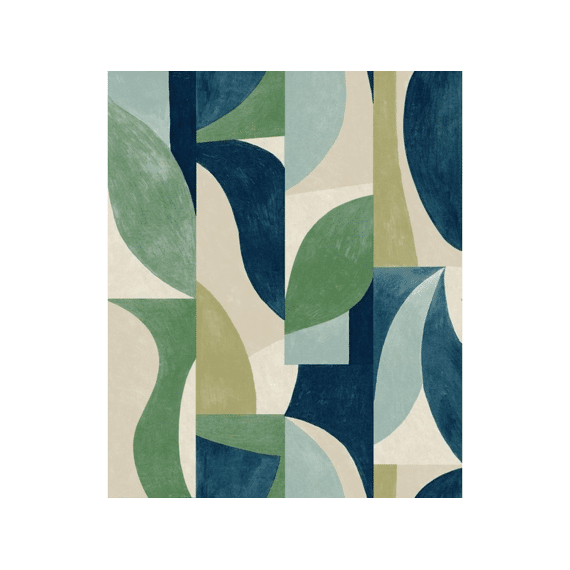Vliesbehang Nomad Dufy Groen/blauw
