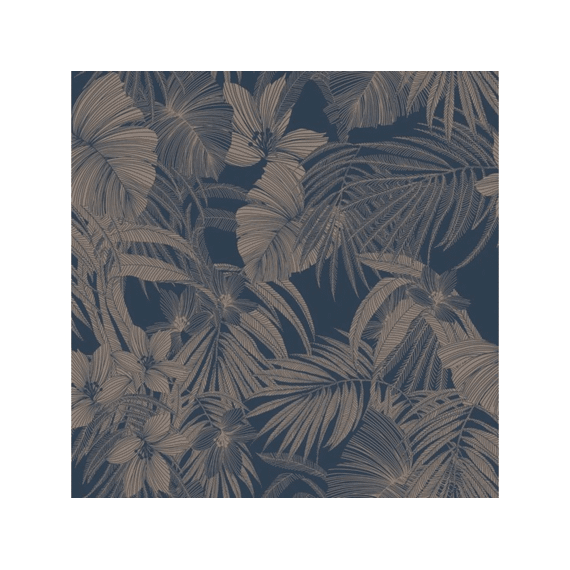 Vliesbehang Nomad Joelle D.blauw/zilver