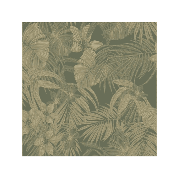 Vliesbehang Nomad Joelle Groen/goud