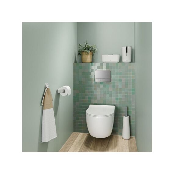 Tiger Tess Toiletborstelhouder Vrijstaand Met Swoop® Borstel Flexibel Wit / Lichtgrijs
