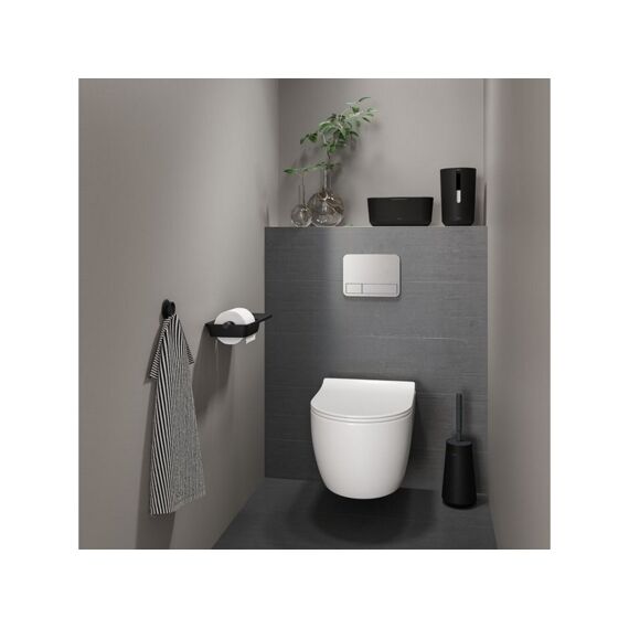Tiger Tess Toiletborstelhouder Met Swoop® Borstel Flexibel Zwart / Antraciet