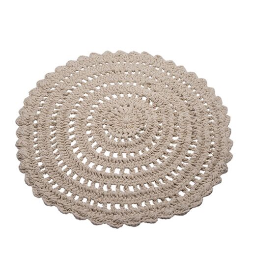 Tapijt Macrame Ceme 86X86Xh1Cm Rond Katoen