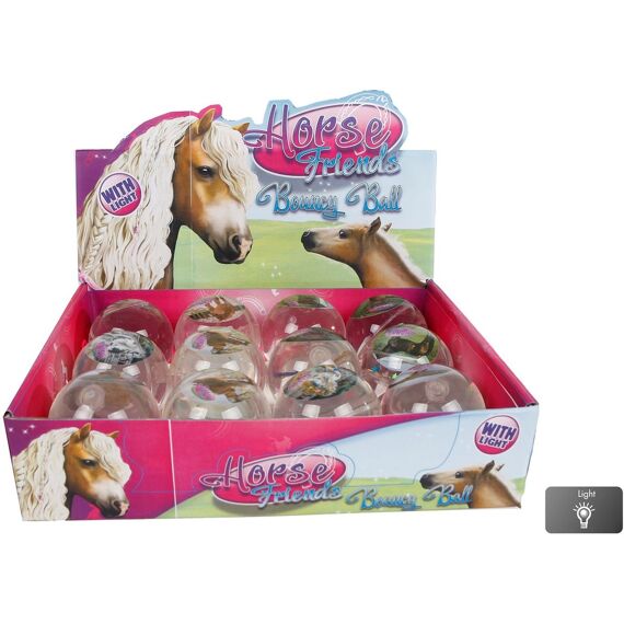 Horse Friends Stuiterbal Met  Licht 6 Assortimenten Prijs Per Stuk 6,5Cm
