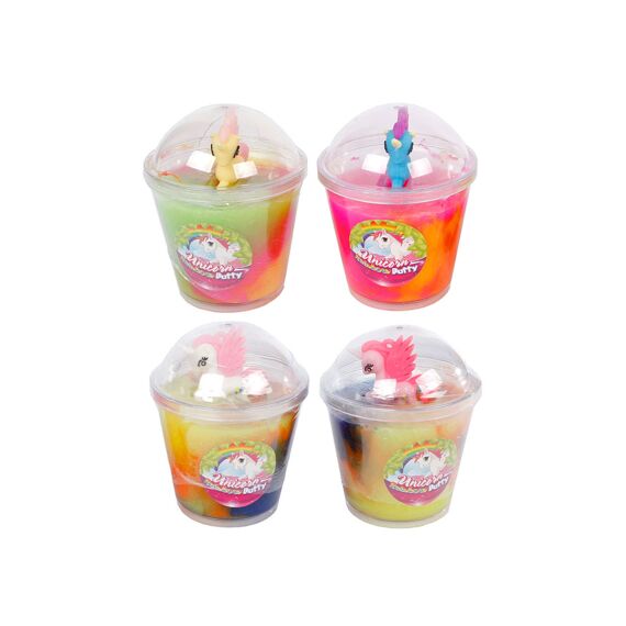 Unicorn Rainbow Color Putty Met Figuur 4 Assortimenten Prijs Per Stuk