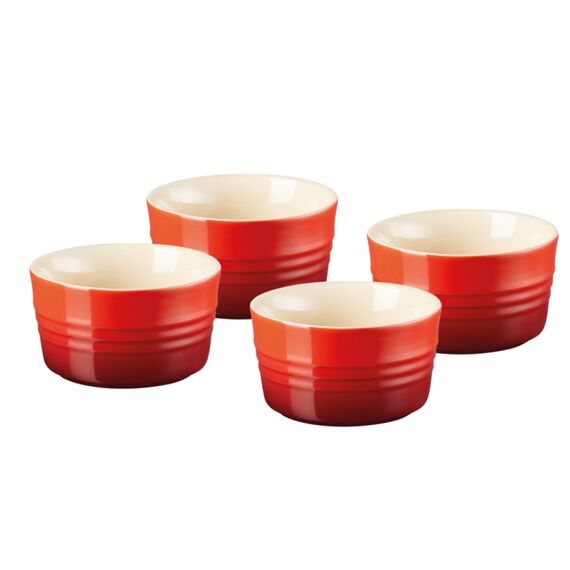 Le Creuset Set Van 4 Mini-Ramekins 100Ml Kersenrood