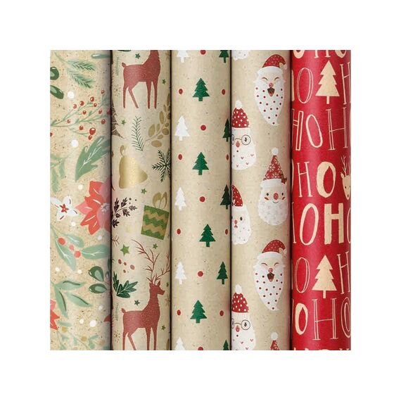 Kerstpapier Dreams Nature 1.5Mx70Cm Assortiment Prijs Per Stuk