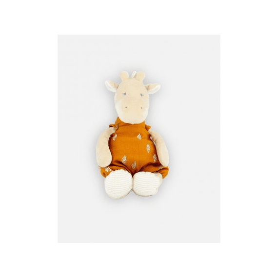 Noukies Tiga En Stegi Knuffel Small Veloudoux En Biokatoen Tiga Beige/Oker