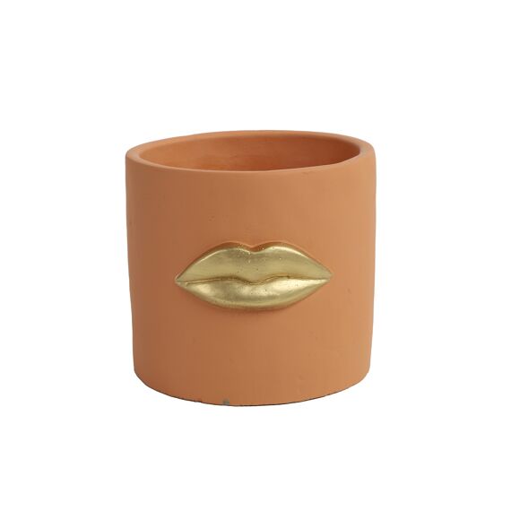 Bloempot Ro Lips L Terracotta L16B14H13Cm