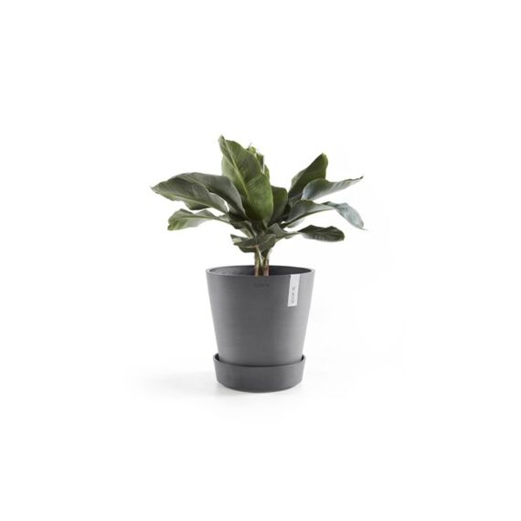 Ecopots Onderschotel Wielen Rond 40 cm Grijs