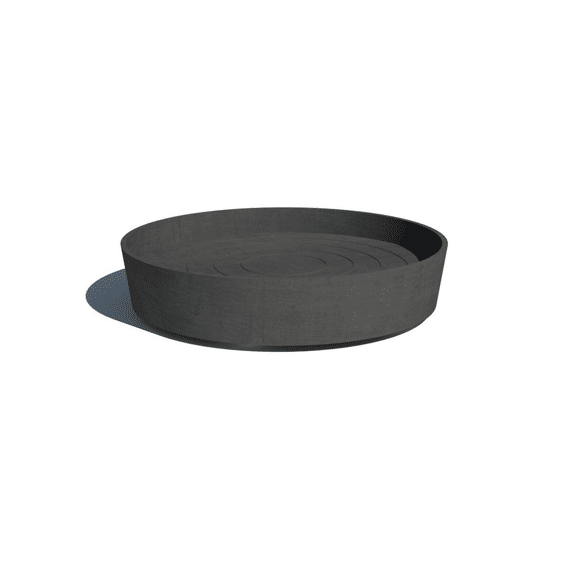 Ecopots Onderschotel Wielen Rond 41,6 cm Donker Grijs