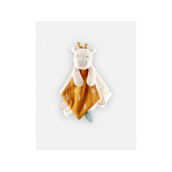 Noukies Tigo En Stegi Tiga Girafe Doudou Mousseline Beige/Oker