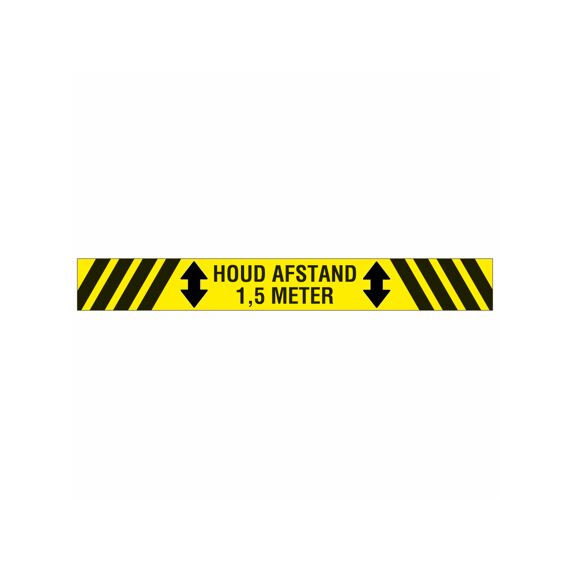 Vloersticker Houd Afstand 100X800Mm Gelamineerd