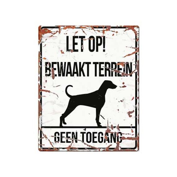 Waarschuwingsbord Vierkant Dalmatian N 20X25Cm Wit