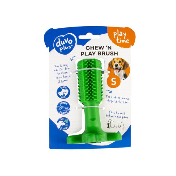 Chew N Play Brush M - 14,5X9X9Cm Groen