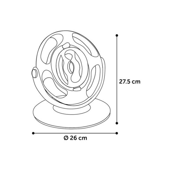 Ps Roterend Wiel Dita Wit 26X26X27,5Cm