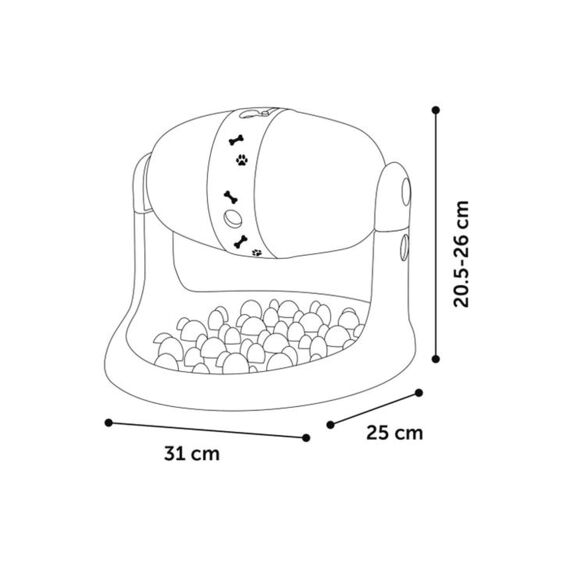 Snackverdeler Bent Grijs/Groen 31X25X20,5-26Cm