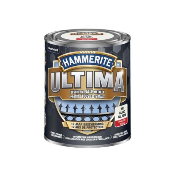 Hammerite Ultima Hoogglans Wit / 9016 750Ml