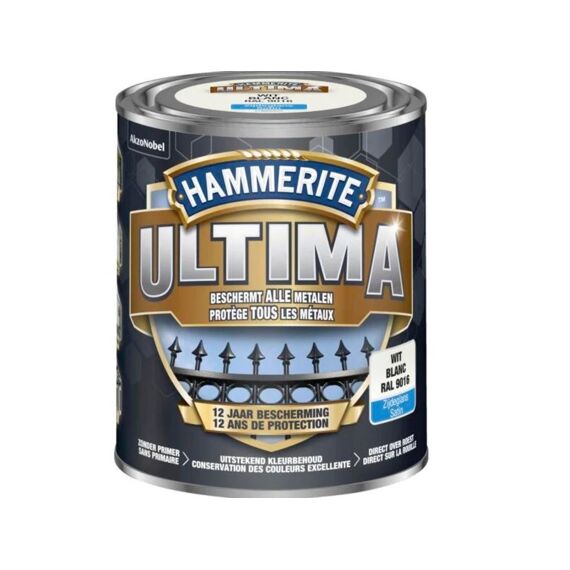 Hammerite Ultima Zijdeglans Wit / 9016 750Ml