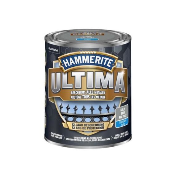 Hammerite Ultima Zijdeglans Grijs / 7042 750Ml