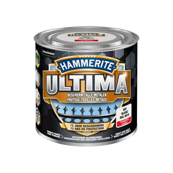 Hammerite Ultima Hoogglans Wit / 9016 250Ml