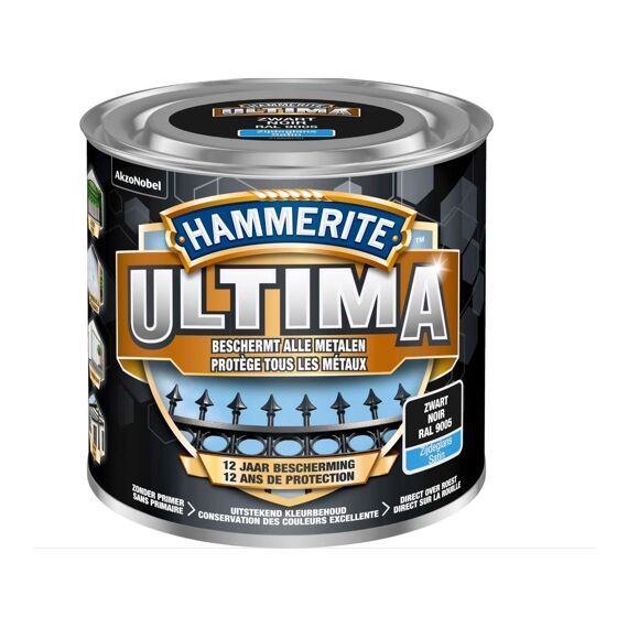 Hammerite Ultima Zijdeglans Zwart / 9005 250Ml