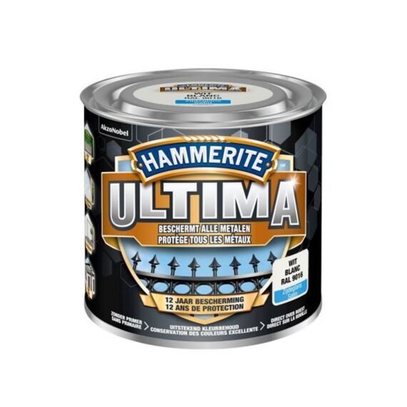 Hammerite Ultima Zijdeglans Wit / 9016 250Ml