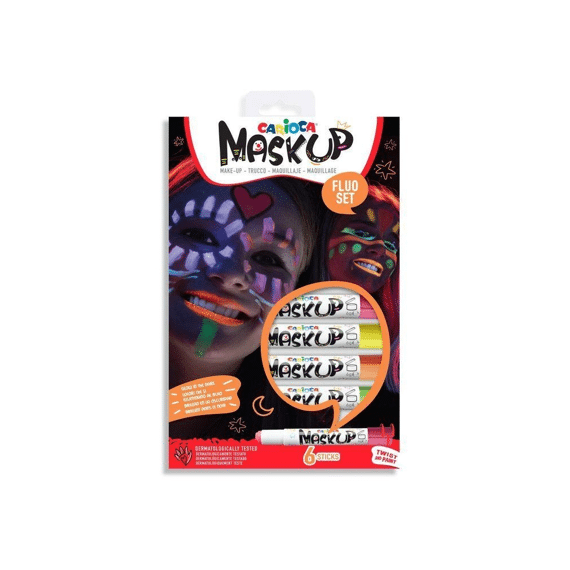 Carioca Mask Up 6 Kleurstiften Kindergrime Neon