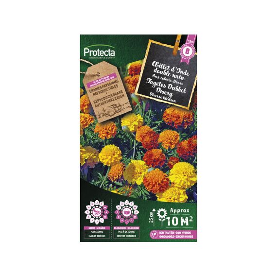 Protecta Tagetes Dubbel Dwerg Gemengd