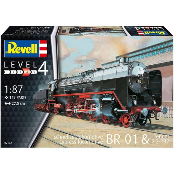 Revell 02172 Express Locomotive Br 01 & Tender 2'2' T32