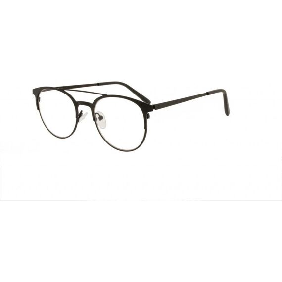 Icon Eyewear Greenline  Sam Matt Black Metal Frame, Clear Lens, Black Tips Black +2.50