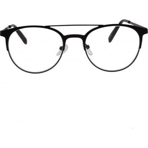 Icon Eyewear Greenline  Sam Matt Black Metal Frame, Clear Lens, Black Tips Black +2.50