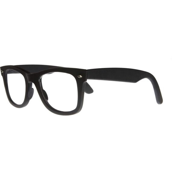 Icon Eyewear Greenline City Matt Rubberized Black, Clear Lens, Silver Detail Black +2.00