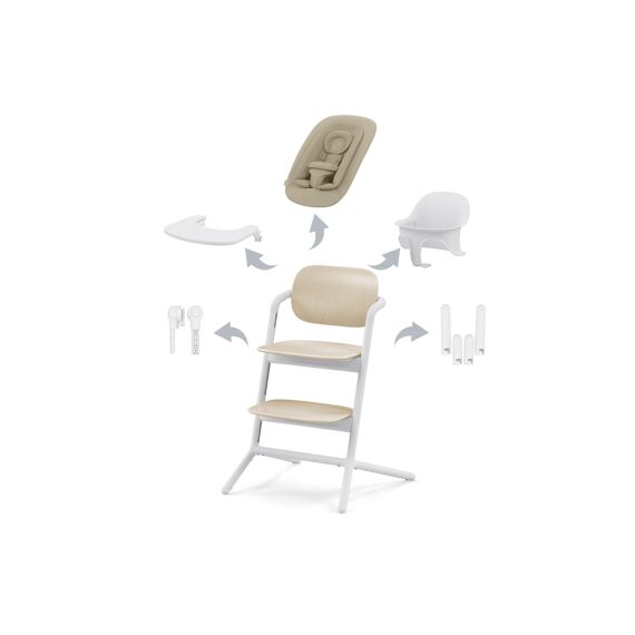 Cybex Gold Lemo Meegroeistoel 4In1 Set Sand White