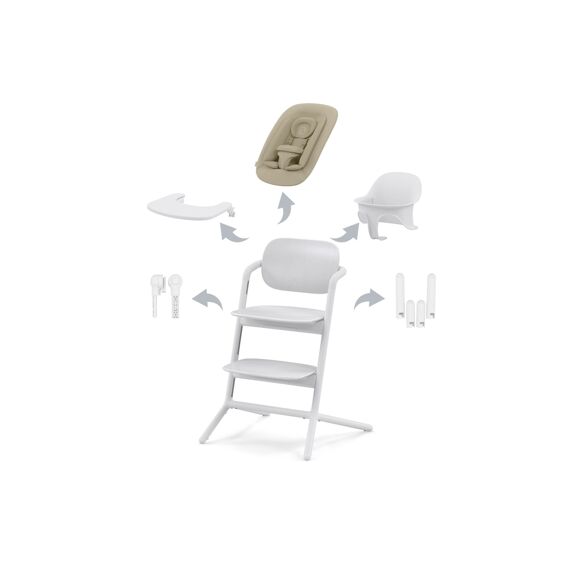 Cybex Gold Lemo Meegroeistoel 4In1 Set All White