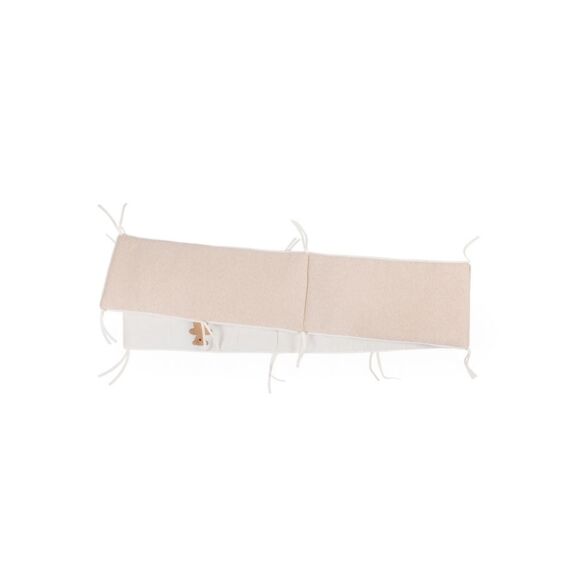 Childhome Parkbeschermer Jersey Melange Beige + Tetra Teddy 35X340