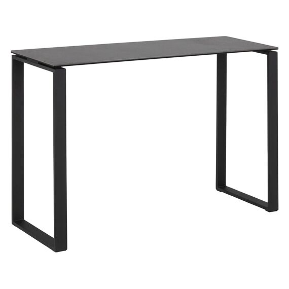 Katrine Console Table Matt Black Metal Ceramic Top 110X40X76Cm