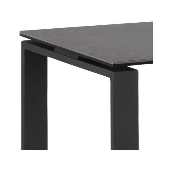 Katrine Console Table Matt Black Metal Ceramic Top 110X40X76Cm