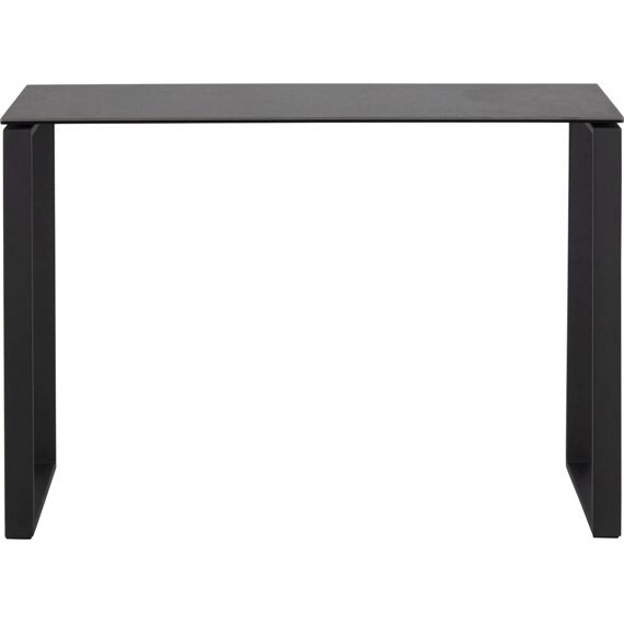 Katrine Console Table Matt Black Metal Ceramic Top 110X40X76Cm