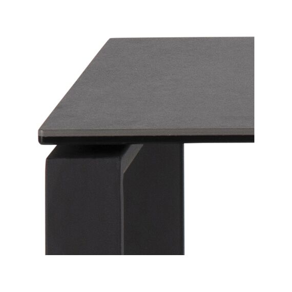 Katrine Console Table Matt Black Metal Ceramic Top 110X40X76Cm