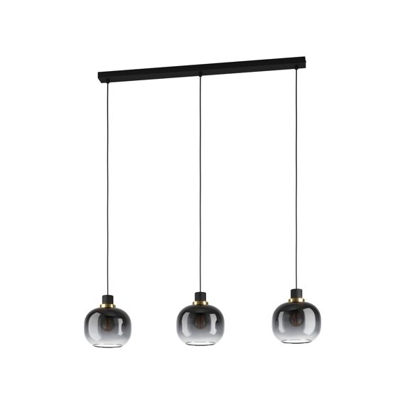 Eglo Hanglamp E27 Sw/Ms-Geb. Sw-Grau-Tr. Oilella