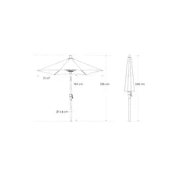 Platinum Riva Premium Parasol Alu 3M Rond Antracite/Havanna