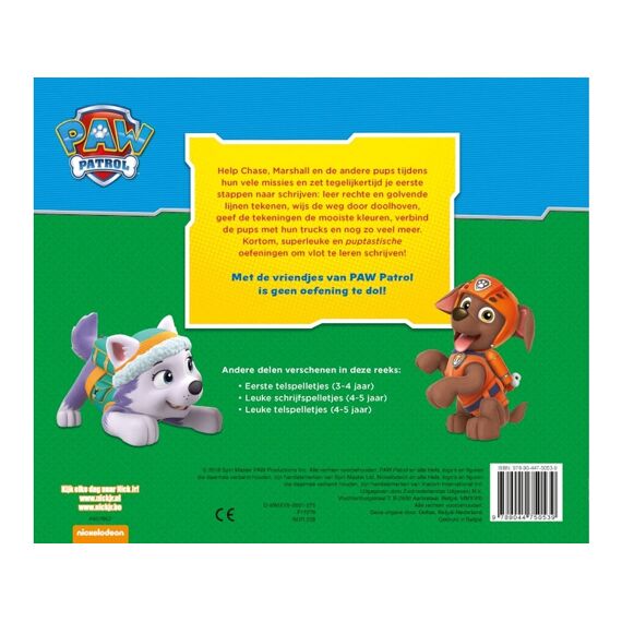 Paw Patrol Eerste Schrijfspelletjes (3-4J)