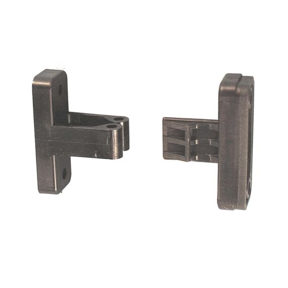 2 Klemstops Met Neus, Zwart 50 Mm