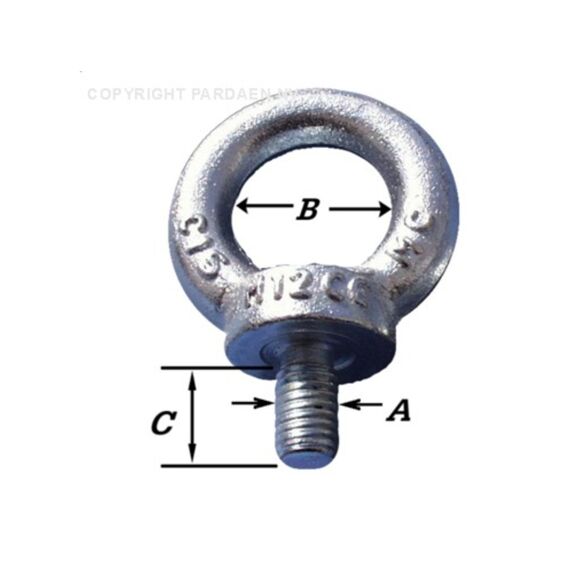 Ringbouten, Verzinkt M6