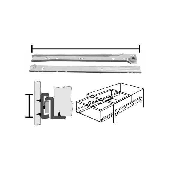 Ladegeleidersets Epoxy Wit 250 Mm